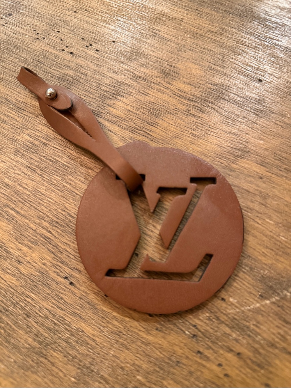 Louis Vuitton LV laser cut Round Bag Charm Brown